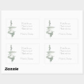 ウィンターパインホリデー四角形シール 長方形シール (シート)