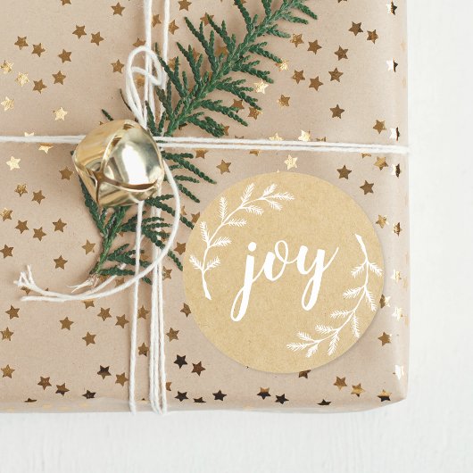 ウィンターパインリースクリスマスジョイクラフト ラウンドシール