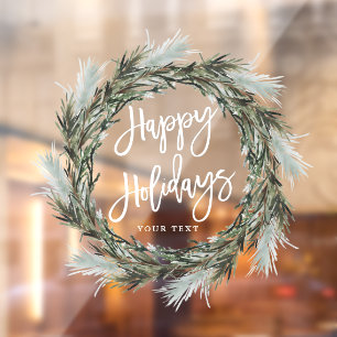 ウィンターパインリースハッピーホリデーズ ウィンドウサイン