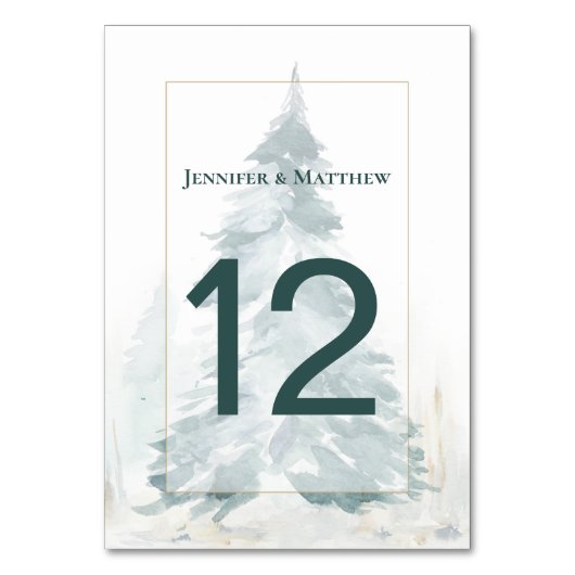 ウィンターパインロマンス テーブルナンバー (正面)