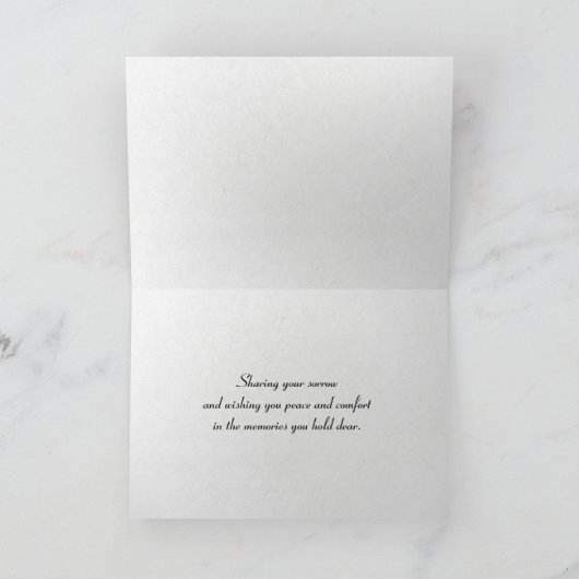 ウィンターパイン悔やみや弔慰 カード (内部)