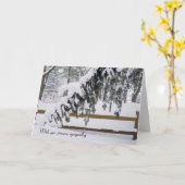 ウィンターパイン悔やみや弔慰 カード (黄色い花)