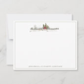 ウィンターパイン森林ミニマリストノートカード ノートカード (正面)