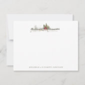 ウィンターパイン森林ミニマリストノートカード ノートカード (正面)