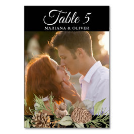 ウィンターパイン白黒結婚のテーブル番号 テーブルナンバー