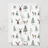 ウィンターパイン素朴ツリーホリデーパーティー招待状 シーズンカード (裏面)