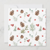 ウィンターパイン素朴ベリーリースホリデーパーティー 招待状 (裏面)