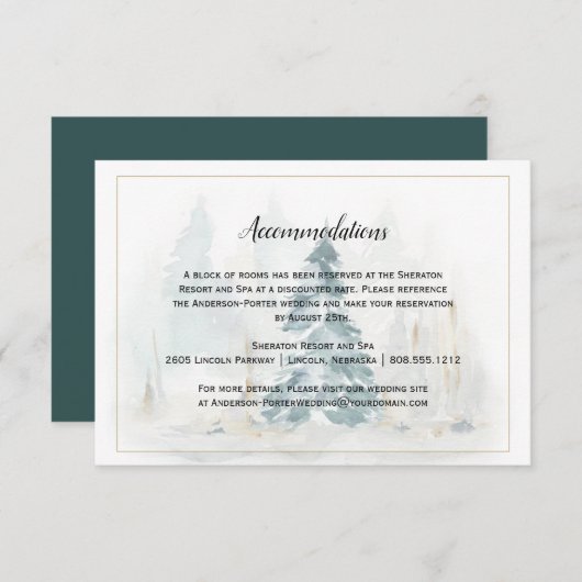 ウィンターパイン結婚のエンクロージャカード エンクロージャーカード (正面/裏面)