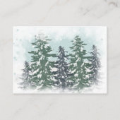 ウィンターパイン雪だるまかわいいおむつラッフルベビーシャワー エンクロージャーカード (裏面)