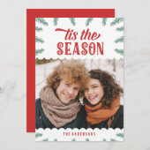 ウィンターパイン |ホリデーフォトカード シーズンカード (正面/裏面)