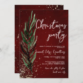 ウィンターパイン&金ゴールドフェスティバルオフィスクリスマスパーティー 招待状 (正面/裏面)