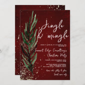 ウィンターパイン&金ゴールドフェスティバルオフィスクリスマスパーティー 招待状 (正面/裏面)