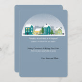 ウィンターパラダイスホリデーカード 招待状 (正面/裏面)