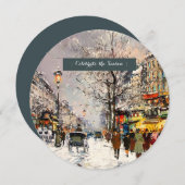 ウィンターパリジャンシーンホリデーパーティー 招待状 (正面/裏面)