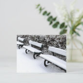 ウィンターパークのベンチ ポストカード (スタンド正面)