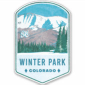 ウィンターパークコロラドスキーバッジ シール (正面)