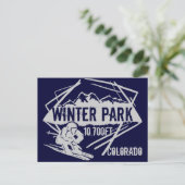 ウィンターパークコロラドスキー標高はがき ポストカード (スタンド正面)