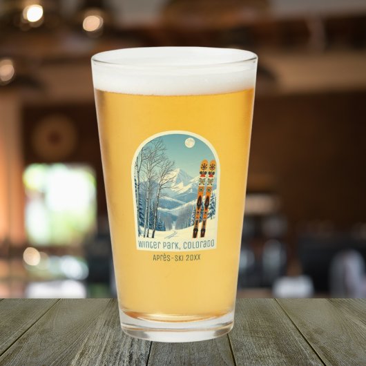 ウィンターパークコロラドバケーションスキーリゾートビール タンブラーグラス