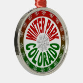 ウィンターパークコロラドレッドグリーンスノーフレークオーナメント メタルオーナメント (右)