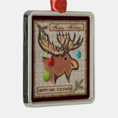 ウィンターパークコロラド芸術的ムースオーナメント メタルオーナメント (右)