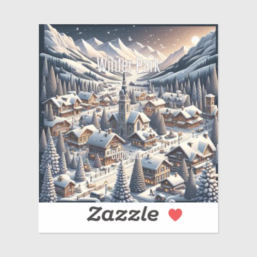 ウィンターパークコロラド3インチビニールステッカー シール (シート)