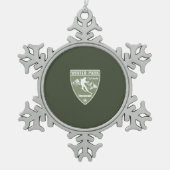 ウィンターパークコロラド スノーフレークピューターオーナメント (正面)