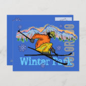 ウィンターパークスキー葉書 ポストカード (正面/裏面)
