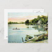 ウィンターパークフロリダ湖オセオラヴィンテージ ポストカード (正面/裏面)