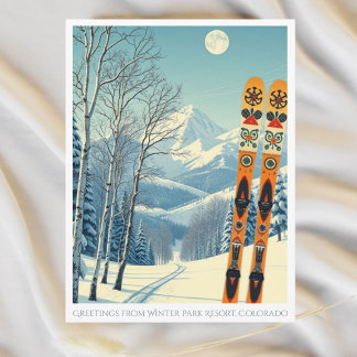 ウィンターパークリゾートコロラドスキーバケーションハガキ ポストカード