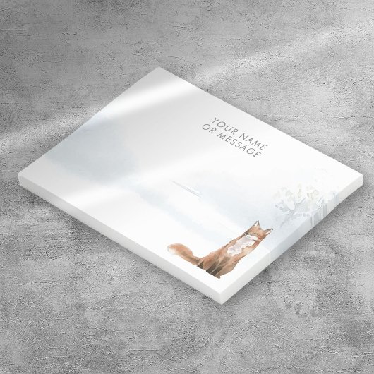 ウィンターパーソナライズされたウッドランドシーンキツネ ポストイット