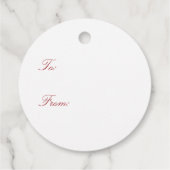 ウィンターパーソナライズされたディアリースホリデイ フェイバータグ (裏面)