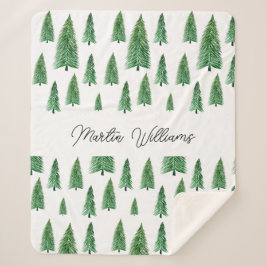 ウィンターパーソナライズされたホリデーカントリー美しい シェルパブランケット