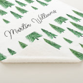 ウィンターパーソナライズされたホリデーカントリー美しい シェルパブランケット (3/4)