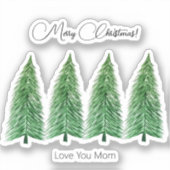 ウィンターパーソナライズされたホリデーカントリー美しい シール (正面)