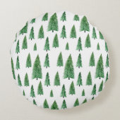 ウィンターパーソナライズされたホリデーカントリー美しい ラウンドクッション (裏面)