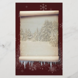 ウィンターパーチメントイラストレーション 便箋