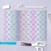 ウィンターパープルスノーフレークイラストレーション 薄葉紙 (クラフト)