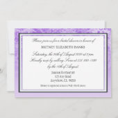 ウィンターパープルスノーフレークブライダルシャワー招待状 招待状 (裏面)