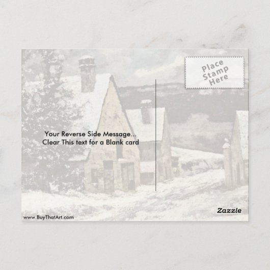 ウィンタービイグスターヴクーベット村出口 ポストカード (裏面)