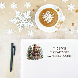 ウィンタービベスグリズリーベア – 差出人住所 ラベル