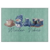 ウィンタービベスフレンドリー雪だるま カッティングボード (正面)