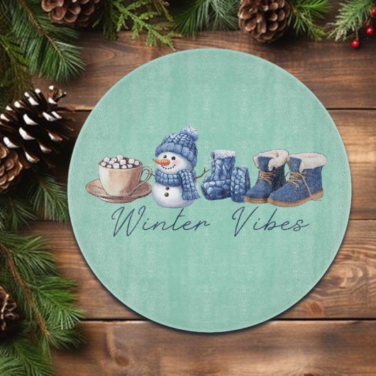 ウィンタービベスフレンドリー雪だるま カッティングボード