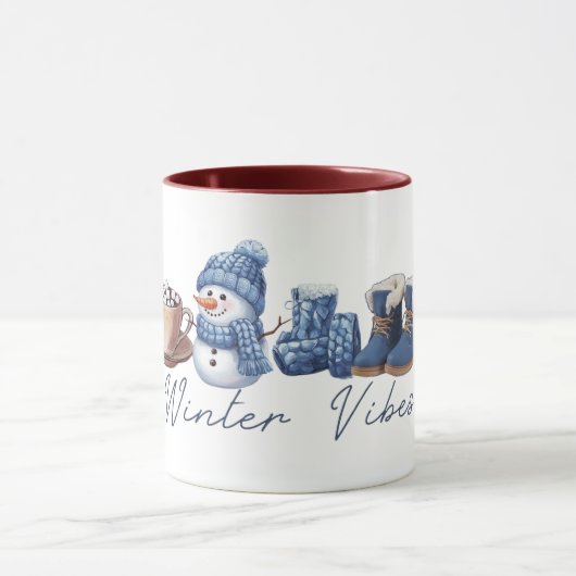 ウィンタービベスフレンドリー雪だるま マグカップ (中央)