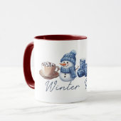 ウィンタービベスフレンドリー雪だるま マグカップ (正面左)