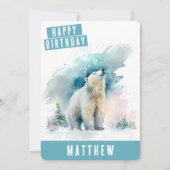 ウィンタービベスベア誕生日カード シーズンカード (正面)