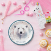 ウィンタービベスポーラベア誕生日 ペーパープレート (パーティー)