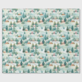 ウィンタービレッジクリスマス ラッピングペーパー (フラット)