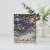 ウィンタービレッジクロック新年 シーズンポストカード (スタンド正面)