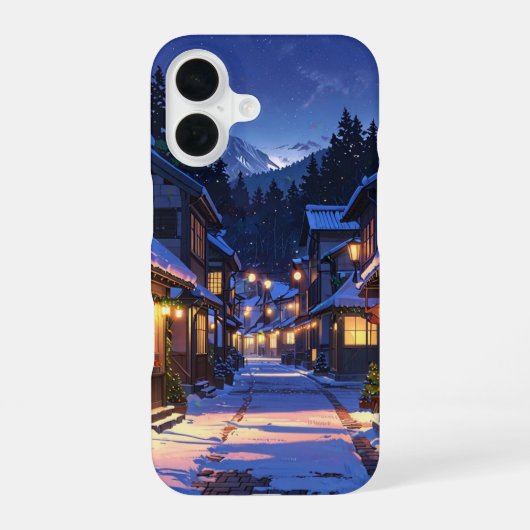 ウィンタービレッジグロー iPhone 16ケース (裏面)