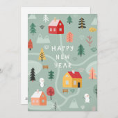 ウィンタービレッジニューイヤー – 快適なスタート シーズンカード (正面/裏面)